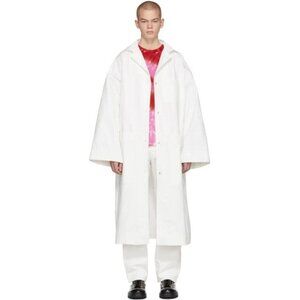 Kwaidan Editions Oversized Lab Coat Size M Mens White SSENSE Exclusive $1325
